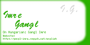 imre gangl business card